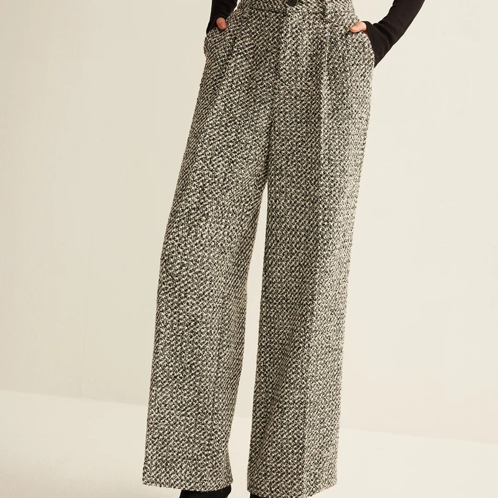 *NWT* Black and White Tweed Pant Wool Blend